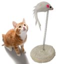 Ver imagem 2 de Arranhador Gato Pet Ratinho Mola Guizo Felino Brinquedo Interativo Lazer Diversao Entretenimento Ani