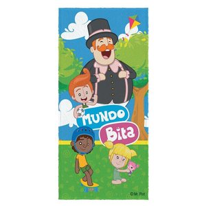 Toalha Aveludada Estampada Mundo Bita 70x140cm Lepper