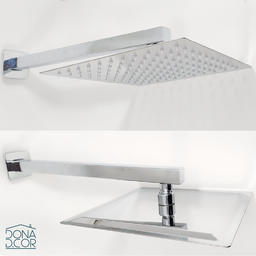 Chuveiro Gas Ducha Inox 20x20 Inox Quadrado Braço 40 Cm Gás - 6