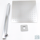 Ver mais imagens de Chuveiro Gas Ducha Inox 20x20 Inox Quadrado Braço 40 Cm Gás