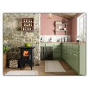 Ver imagem 2 de Fogão Lenha Dupla Combustão Tampo Ferro Fundido Barcelona F400F Metávila