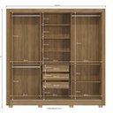 Ver imagem 4 de Guarda Roupa Roupeiro Casal com 3 Portas de Correr e Espelho Cb04m570 Kappesberg