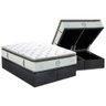 Cama Box Baú Queen: Colchão Molas Ensacadas Herval Imperatore Gold C1655 + Base Crc Suede Gray ( - 1