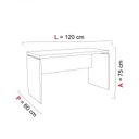 Ver imagem 2 de Escrivaninha Mesa Escritório Diretor PE40 134cm Nogueira Casa Blanca e Preto Bege