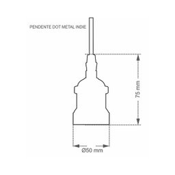 Pendente Taschibra Dot Metal Indie 1XE27 - 2