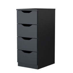 Gaveteiro para Escritório e Quarto 4 Gaveta Preto Multivisão - 1