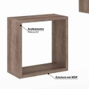 Ver imagem 2 de Nicho quadro decorativo 30x30x20 Rustico Multivisão Nogal