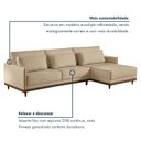 Ver imagem 4 de Sofá Living 300cm Chaise Lado Direito Artheus Linho
