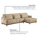 Ver imagem 5 de Sofá Living 300cm Chaise Lado Direito Artheus Linho