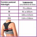 Ver imagem 3 de Corretor Postural Lean Preto Gg - Cinta Unissex - Hidrolight