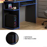 Mesa para Computador Gamer com 2 Prateleiras - Preto/azul - 6