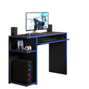 Ver imagem 3 de Mesa para Computador Gamer com 2 Prateleiras - Preto/azul
