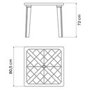 Ver imagem 3 de Mesa Plástica Quadrada Tramontina Camurça 80,5x72cm Summa Sancho em Polipropileno