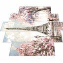 Ver imagem 2 de Quadro Decorativo Torre Eiffel Paisagem Casal Sala Quarto