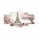 Ver imagem 3 de Quadro Decorativo Torre Eiffel Paisagem Casal Sala Quarto