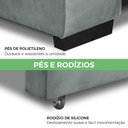 Ver mais imagens de Sofa Retratil Reclinavel 2 Lugares 2,40 Vitória Veludo Cinza Lansofbr