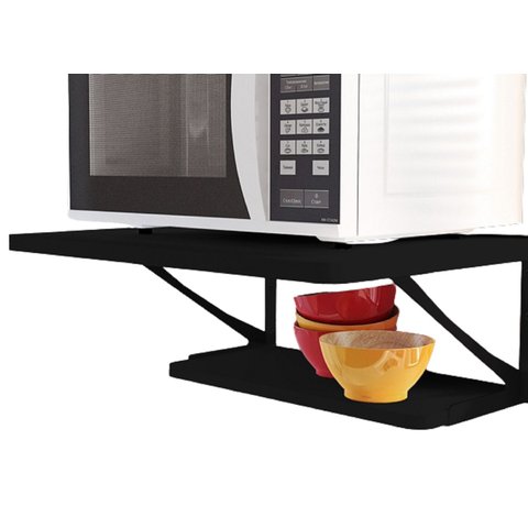 Kit com 2 Prateleiras e Suportes em Aço Multivisão Kit-2z-pr