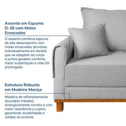 Sofá 2 Lugares 180cm Ananda Cabecasa Madeiramadeira - 6