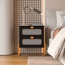 Ver imagem 7 de Mesa de Cabeceira Titanium Estilo Industrial com Pés de Ferro