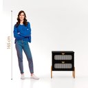 Ver imagem 5 de Mesa de Cabeceira Titanium Estilo Industrial com Pés de Ferro