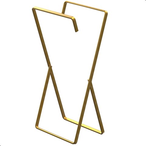 Porta Toalha de Rosto Banheiro de Bancada Duplo Dourado Seul