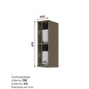 Ver imagem 3 de Armário Aéreo Nicho de Cozinha Lora 20cm MDF Fosco Bege Casa 812
