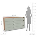 Ver imagem 4 de Cômoda 8 Gavetas Freijó e Verde Porto Politorno