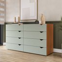 Ver imagem 1 de Cômoda 8 Gavetas Freijó e Verde Porto Politorno