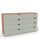 Ver imagem 5 de Cômoda 8 Gavetas Freijó e Verde Porto Politorno
