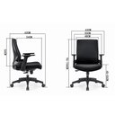Ver imagem 7 de Cadeira de Escritório Presidente Fox Office Giratória Tela Mesh Preta F1251