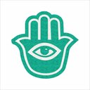 Ver imagem 2 de Tapete Capacho Simbolo Chamsá para Portas e Casas Decoração