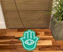 Ver imagem 1 de Tapete Capacho Simbolo Chamsá para Portas e Casas Decoração