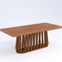 Ver imagem 5 de Conjunto para Sala de Jantar com 8 Cadeiras Pitanga Marrom/Cinamomo/Bege