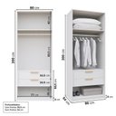 Ver imagem 3 de Guarda-Roupa Planejado 80cm com Portas Reflecta e Gaveteiro Jade CabeCasa MadeiraOriginals Branco/Fosco
