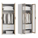 Ver mais imagens de Guarda-Roupa Planejado 80cm com Portas Reflecta e Gaveteiro Jade CabeCasa MadeiraOriginals Branco/Fosco
