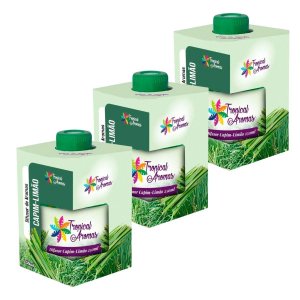 Kit 3 Aromatizador de Ambiente Tropical Cor: Capim-limão