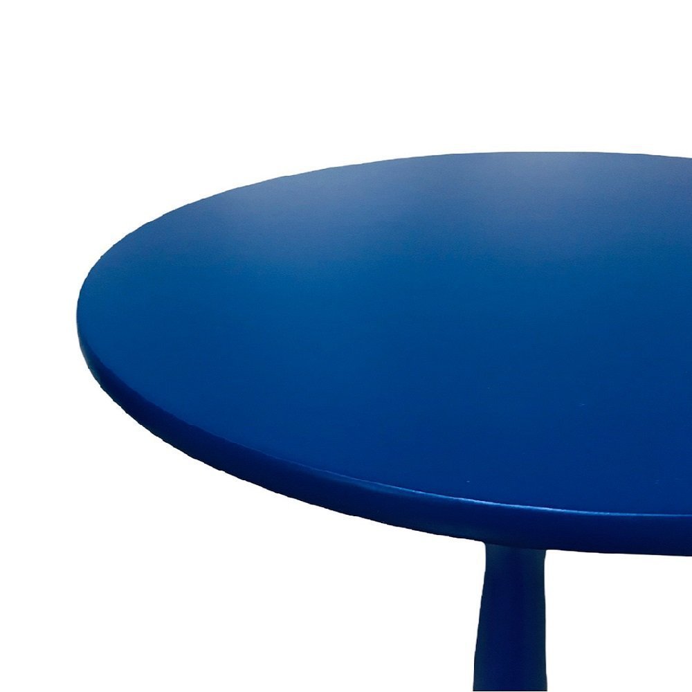 Mesa de Canto Redonda Azul Marinho em MDF 53x30 - 3