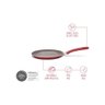 Tapioqueira e Panquequeira Brinox 22 Cm Vermelha Antiaderente com Revestimento Cerâmico Vermelho - 4