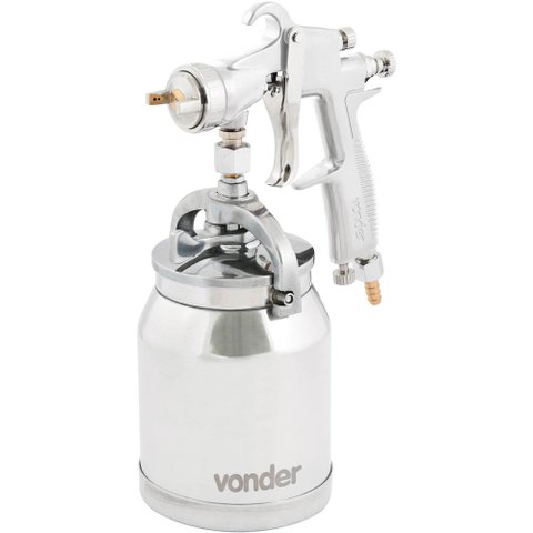 Pistola para Pintura com Caneca em Alumínio Tipo Sucção Psv 200, Vonder Psv200