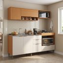 Ver imagem 1 de Cozinha Completa Modulada 2 Peças Casuá Laranja Angelin Off-White Alice