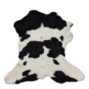 Ver imagem 1 de Tapete Couro de Bezerro Nonato Terneiro Preto e Branco 90cm