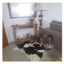 Ver imagem 3 de Tapete Couro de Bezerro Nonato Terneiro Preto e Branco 90cm