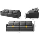 Ver imagem 2 de Sofá Retrátil e Reclinável 2,50m Mariah Veludo Cinza Madelina Decor