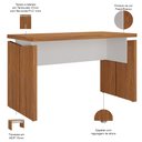 Ver imagem 3 de Mesa para Escritório Home Office 125cm Unik A02 Freijó Branco - Lyam Decor