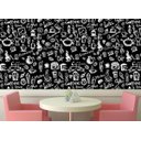 Ver imagem 3 de Papel de Parede Preto com Desenhos Branco Café Espresso Chá