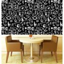 Ver imagem 2 de Papel de Parede Preto com Desenhos Branco Café Espresso Chá