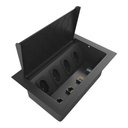 Ver imagem 1 de Caixa Embutir Tomada Mesa Escritorio Coworking QTMOV Caixa POP Preto 20A