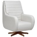 Ver imagem 1 de Poltrona de Amamentação com Balanço Giratória Sky D02 Linho Branco C-419 - Lyam Decor