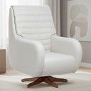 Ver imagem 2 de Poltrona de Amamentação com Balanço Giratória Sky D02 Linho Branco C-419 - Lyam Decor