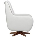 Ver imagem 6 de Poltrona de Amamentação com Balanço Giratória Sky D02 Linho Branco C-419 - Lyam Decor